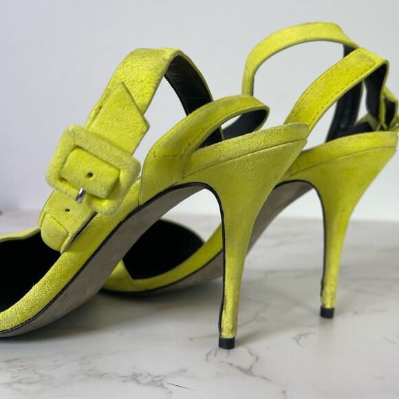 Alexander Wang Lovisa Suede Ankle Wrap Pump in Citrine 38.5 - Picture 6 of 12